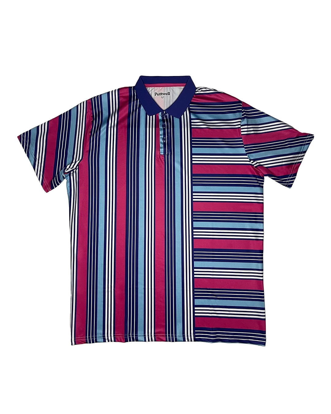 Summertime Green Side Polo (Blue/Pink)