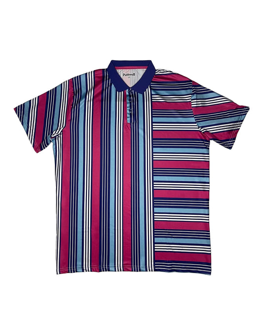 Summertime Green Side Polo (Blue/Pink)